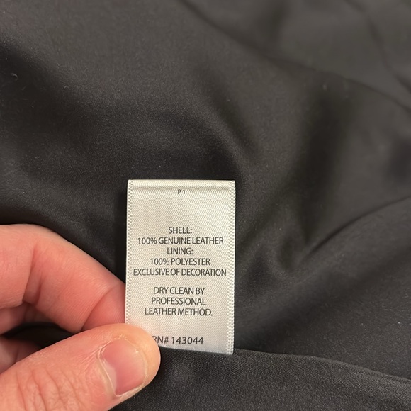 Belle Vere black leather motorcycle jacket with embroidered flowers size S - Picture 8 of 8